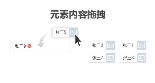 jQuery部门人员拖拽管理代码