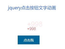 jquery文字提示点击按钮触发文字变大消失动画效果