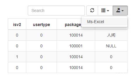 基于bootstrap表格导出excel插件