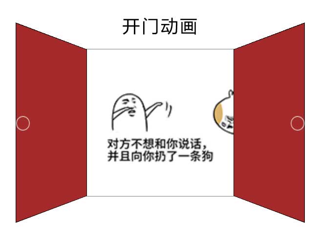 css3悬停开门动画特效