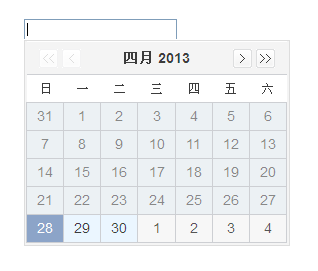 jquery.datePicker日期选择器text文本框弹出日期表