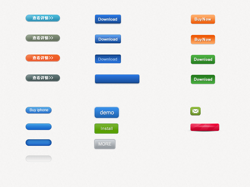 精致欧美网页按钮_简单的web2.0小按钮下载