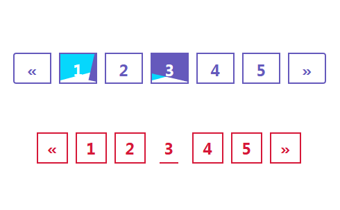 纯css3悬停分页动画特效