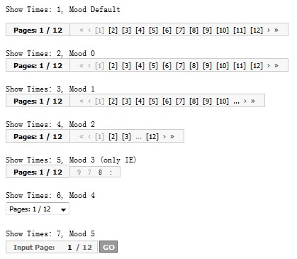 7种html网页分页代码_JS脚本分页代码 showPages v1.0