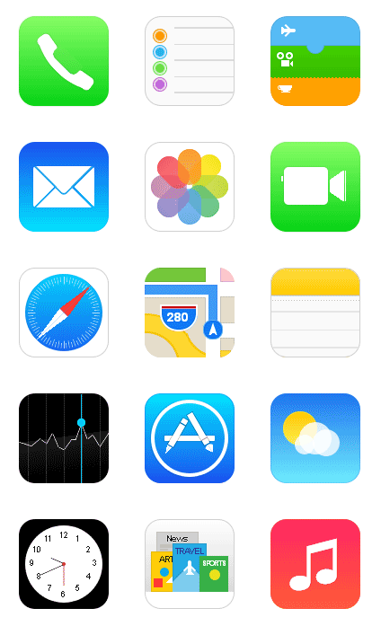 纯css3制作苹果ios系统桌面图标样式代码