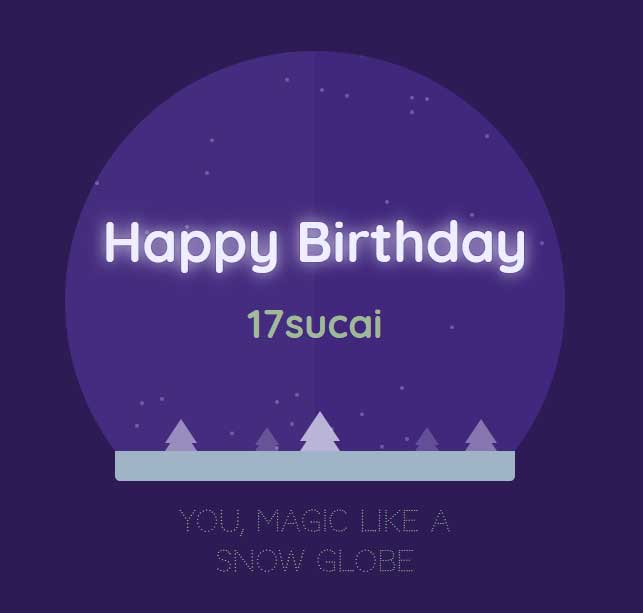 纯css3生日快乐雪花球动画特效