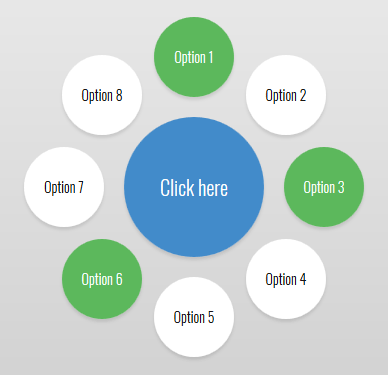 jQuery css3圆形多选菜单代码