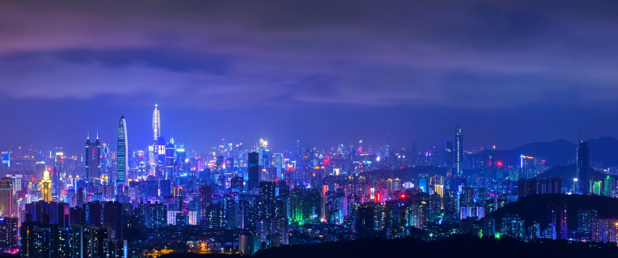 深圳城市夜景3440x1440壁纸