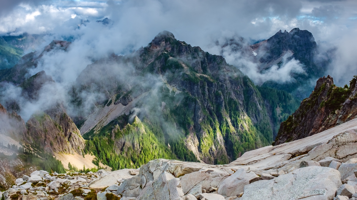 Morning Star Peak 华盛顿州山峰风景4K壁纸