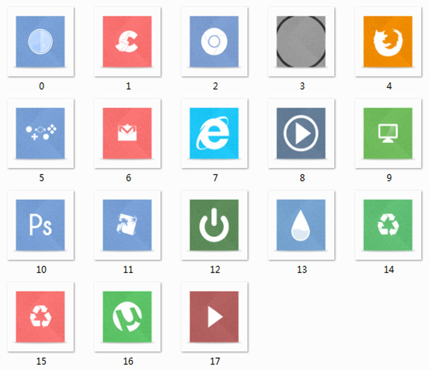 win8风格桌面软件图标素材png下载