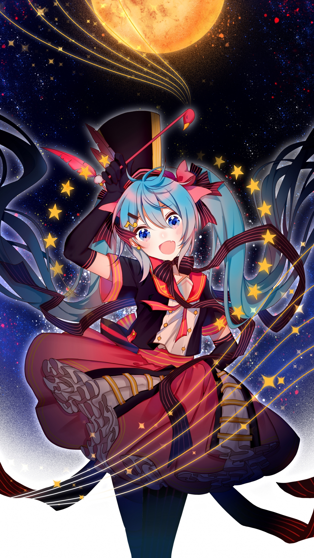 初音未来 星星 4k手机壁纸2160x3840