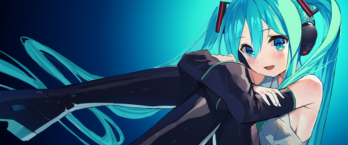 Hatsune Miku初音未来3440x1440动漫壁纸