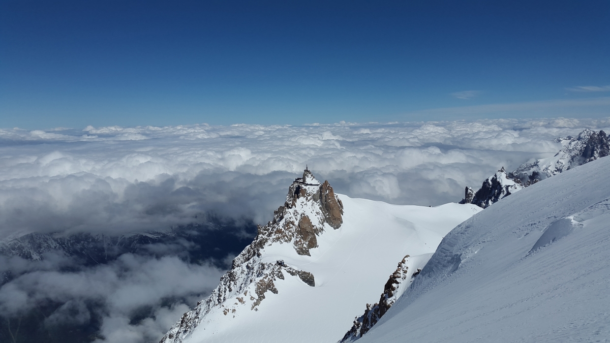 南针峰 夏蒙尼 高山 雪 景观4K风景壁纸