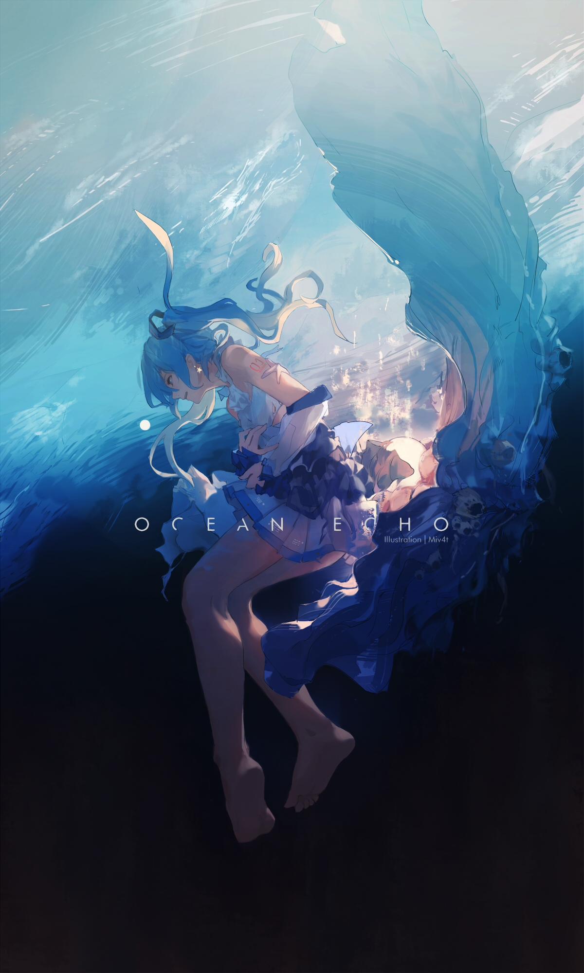 水中初音手机壁纸