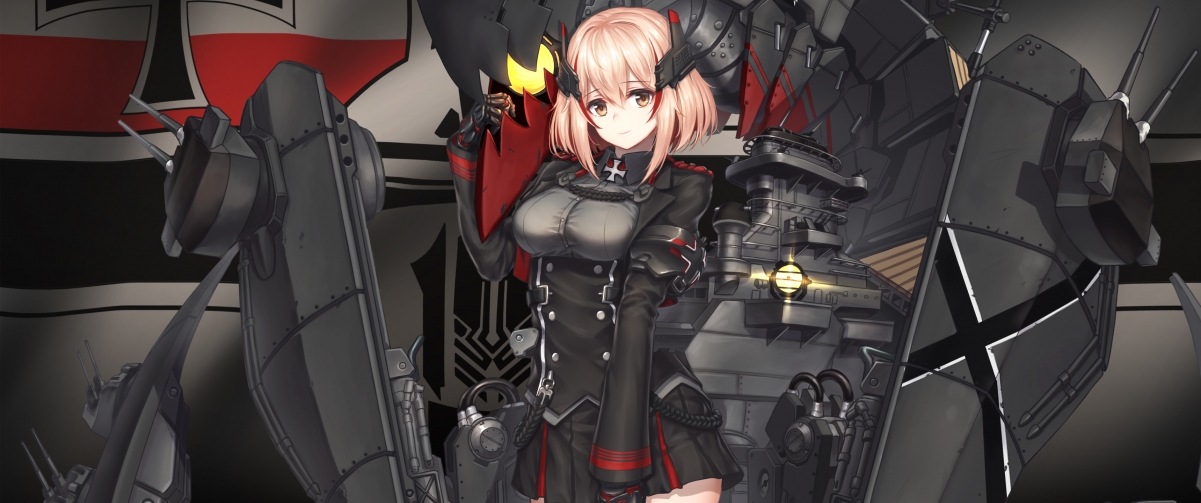 碧蓝航线kms roon带鱼屏动漫壁纸3440x1440