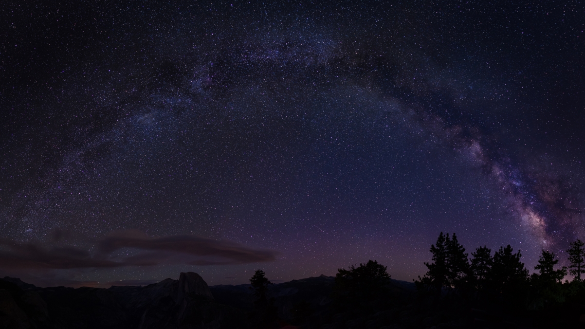 银河系 优胜美地 星空4K风景壁纸3840x2160