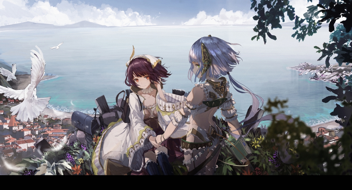 海边 海岸 海风 地平线 Atelier Lydie 和 Suelle 普拉芙妲4k动漫壁纸