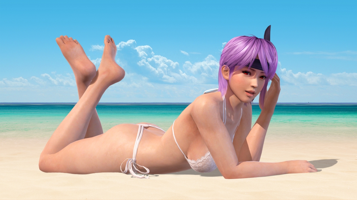 海滩比基尼性感游戏美女3840x2160高清壁纸