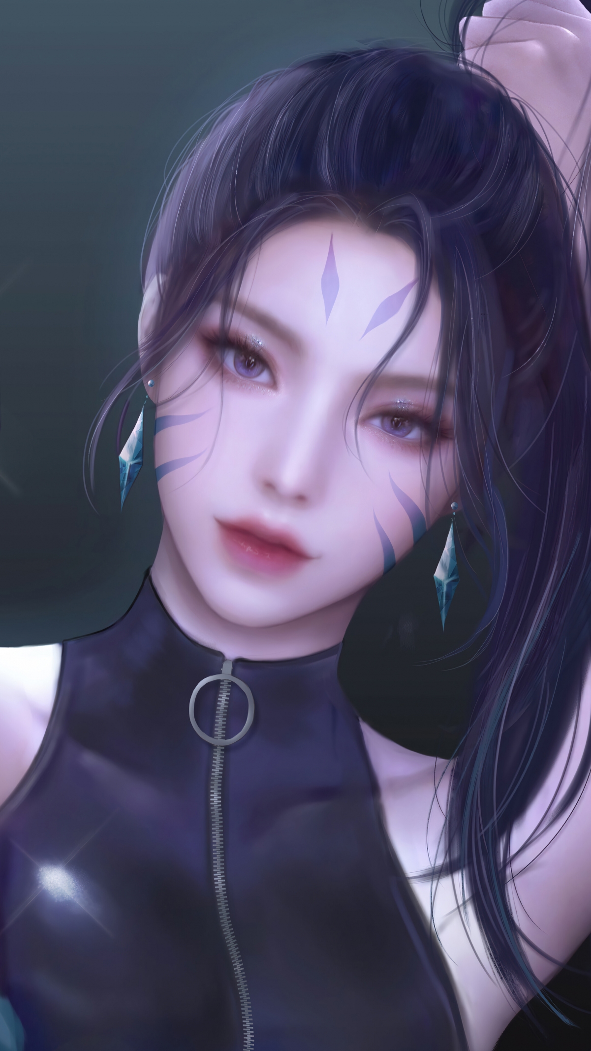 LOL英雄联盟虚空之女 KDA THE BADDEST 同人 卡莎4k壁纸手机竖屏2160x3840