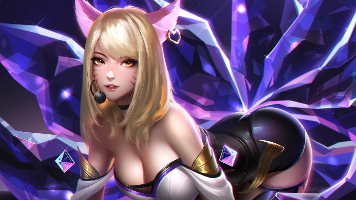 英雄联盟lol Ahri kda阿狸流行歌星4k壁纸3840x2160