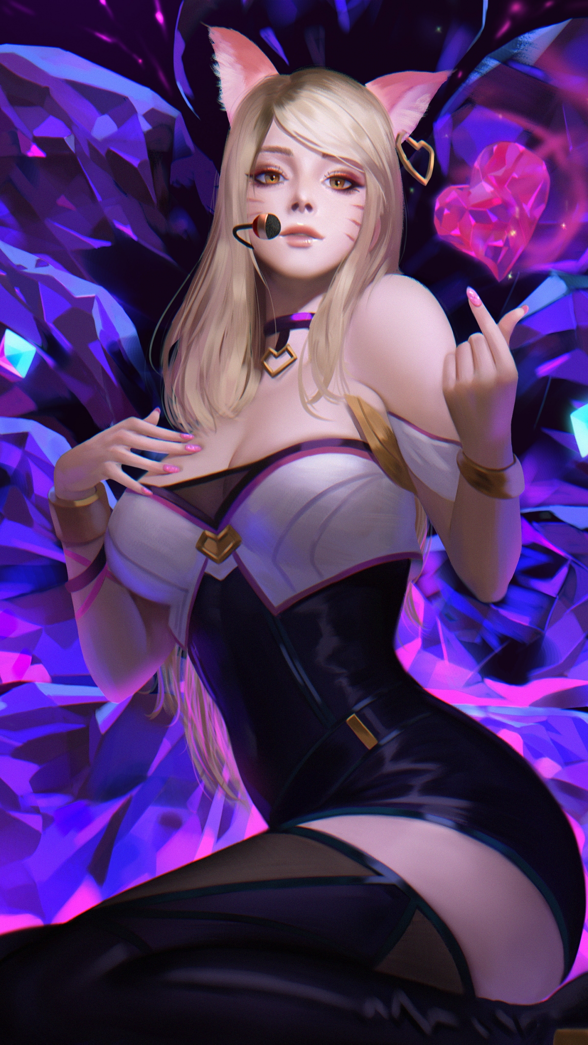 KDA PopStar Ahri 2k手机壁纸