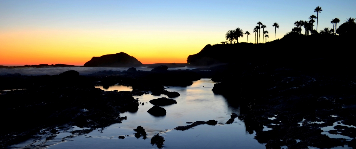 拉古纳海滩的日落3440x1440桌面壁纸