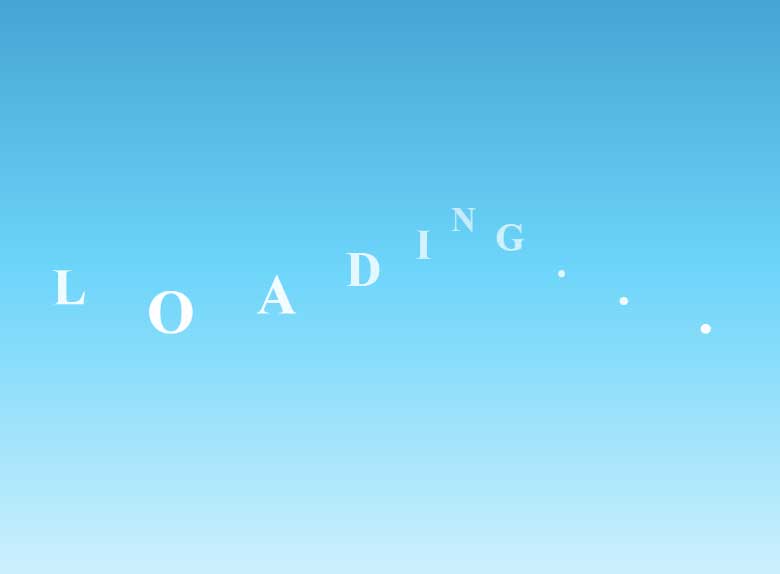 纯css3 loading文字加载动画特效