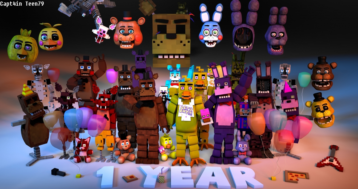 我的世界 1 Year of Five Nights at Freddy's! (4K)壁纸