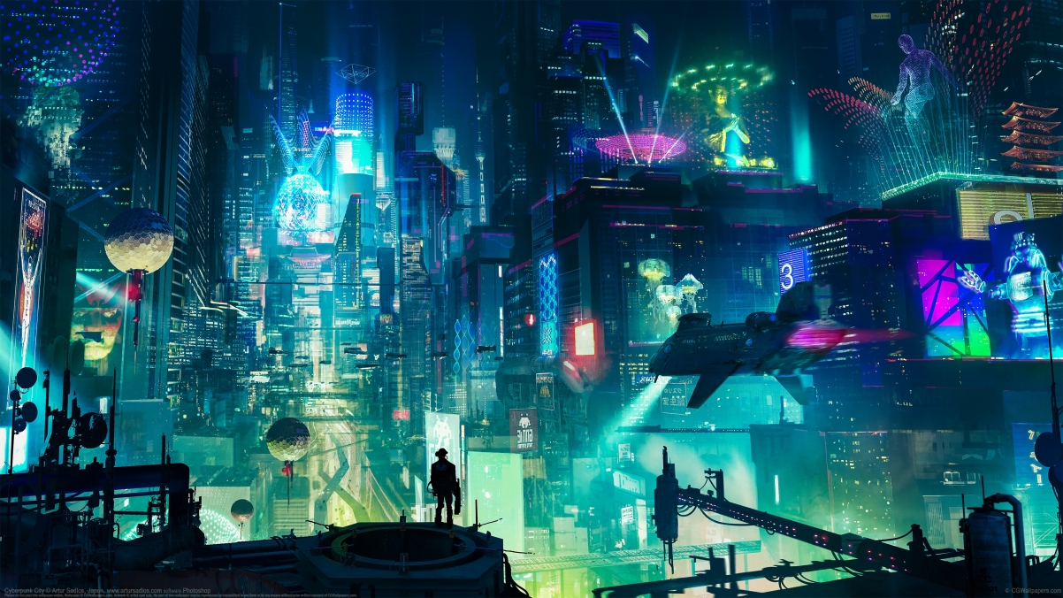 《Cyberpunk City》by:Artur Sadlos 4k壁纸