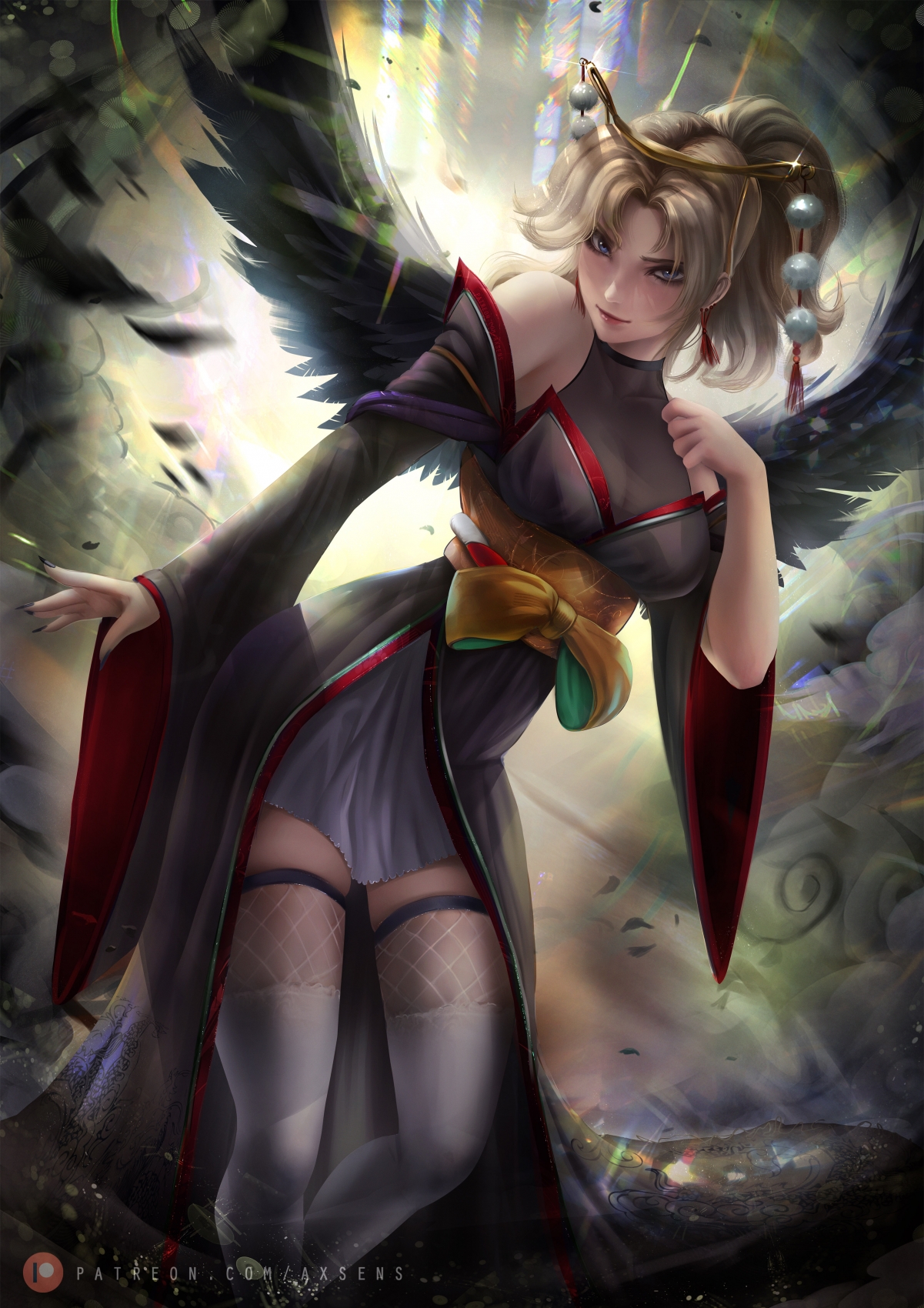 《守望先锋天使mercy》5k手机壁纸