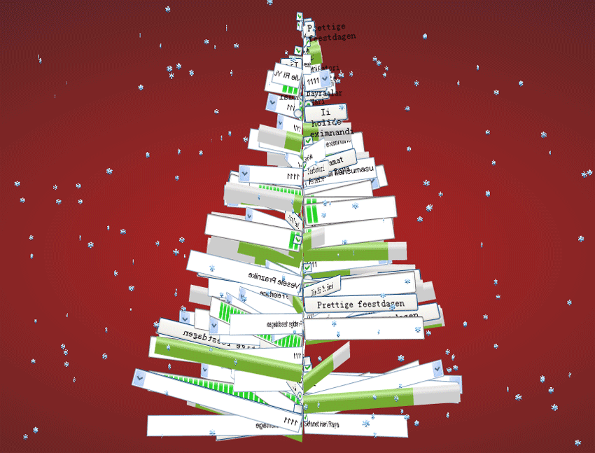 html5圣诞树旋转动画特效