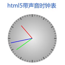 HTML5 canvas audio带声音的时钟表动画效果