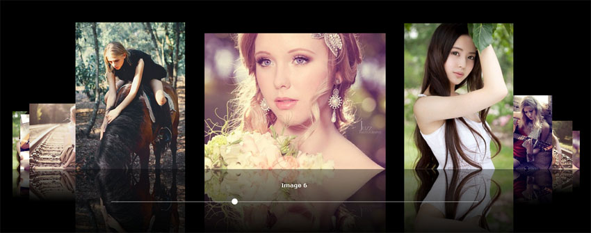 原生js imageflow相册幻灯片插件制作3D水面倒影图片滑块幻灯片切换
