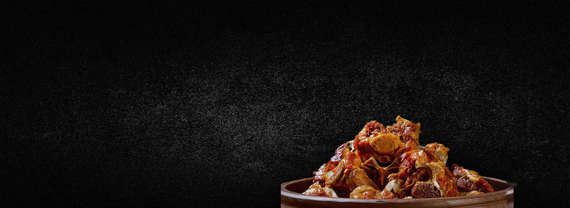 鸭脖促销季简约黑色banner