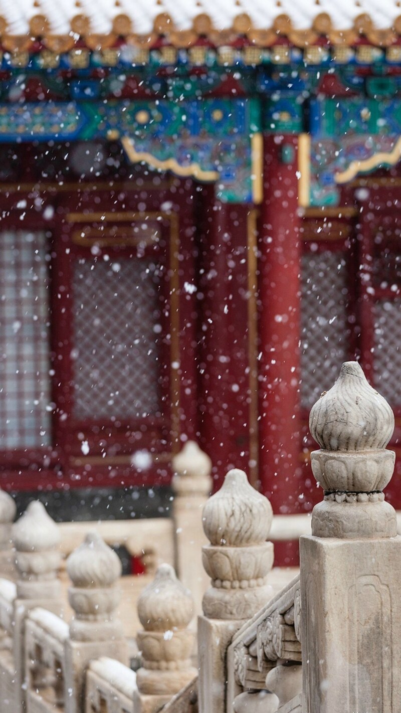 雪景建筑H5背景