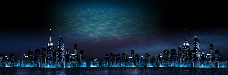 深邃夜晚都市美景海报背景