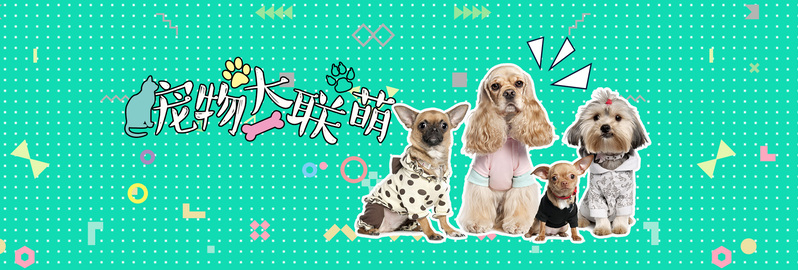 萌宠来袭可爱卡通banner