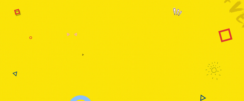 可爱黄色背景banner