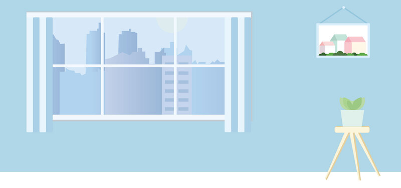 矢量图蓝色小清新卡通banner