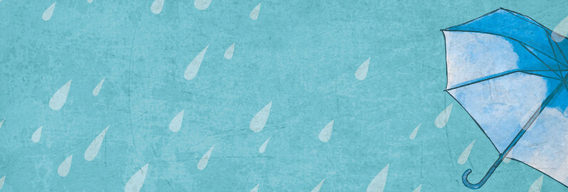 二十四节气雨水卡通banner