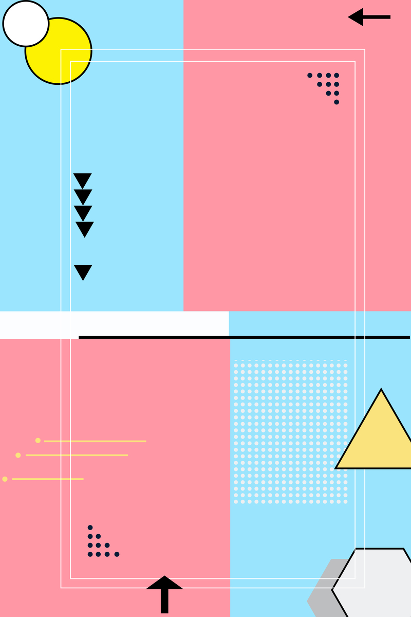 小清新孟菲斯几何不规则图形背景图