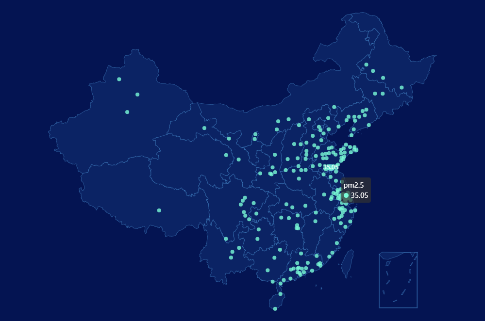 简单的echarts地图数据展示实例