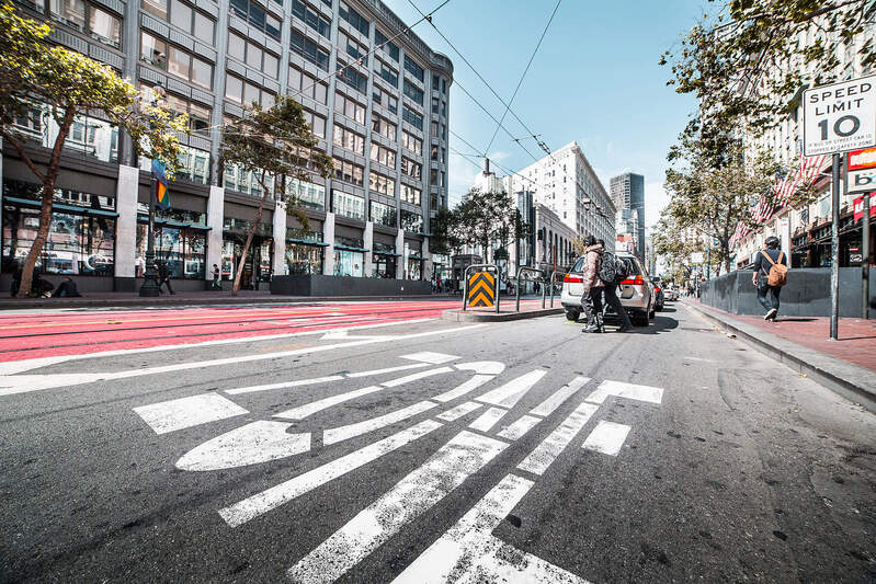 城市道路 道路背景 路面的字