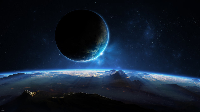 蓝色星空背景