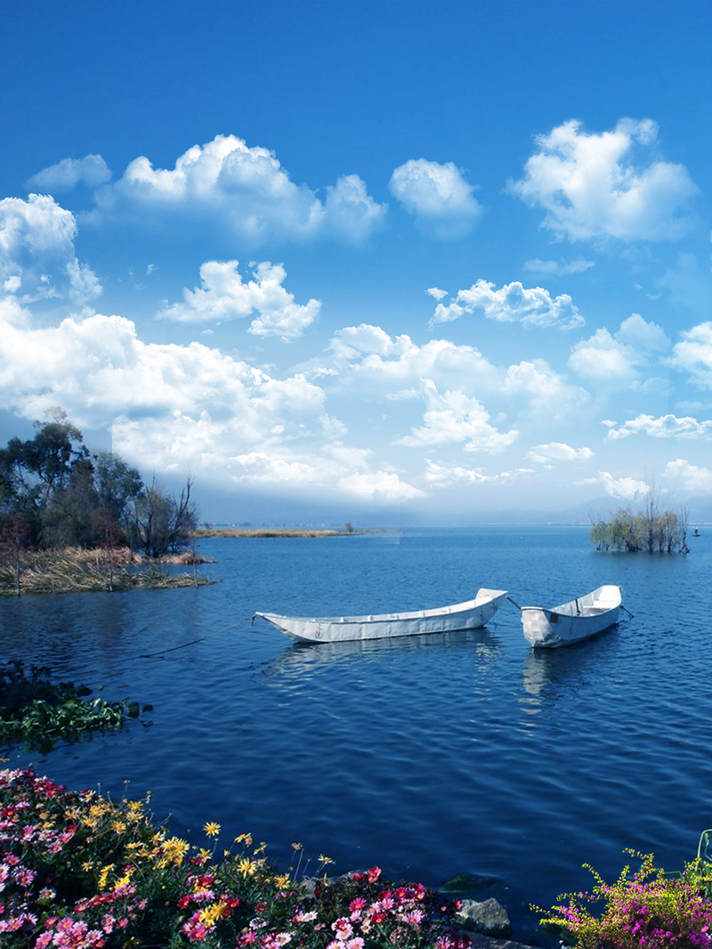 唯美云南旅游宣传海报背景psd