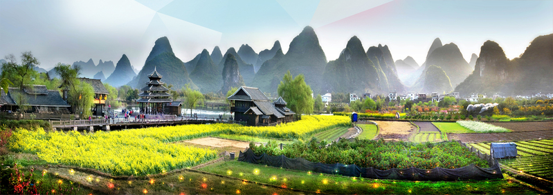 淘宝天猫旅游桂林美景背景banner