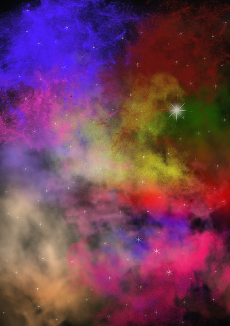 彩色梦幻星空背景