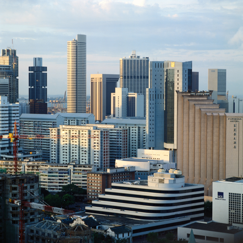 都市大楼海报背景