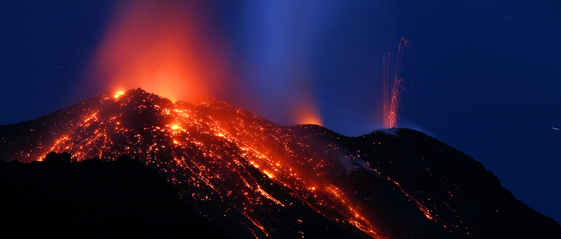 火山背景