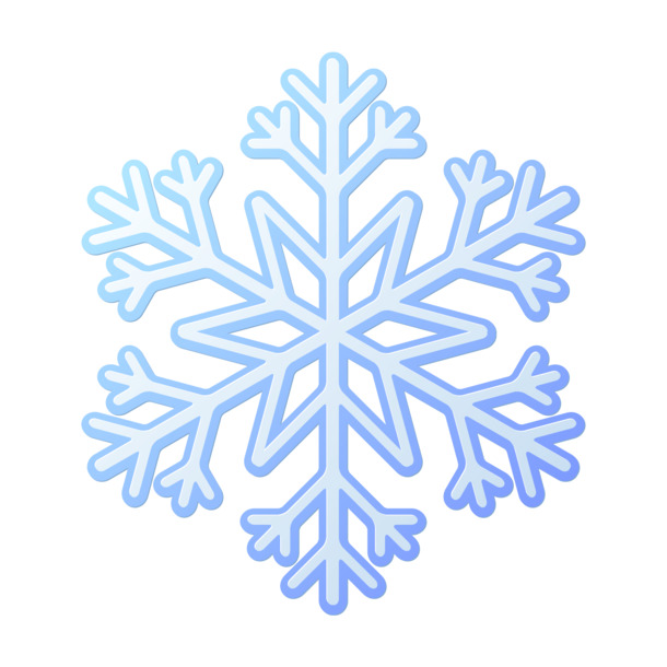 单个六边形雪花图案